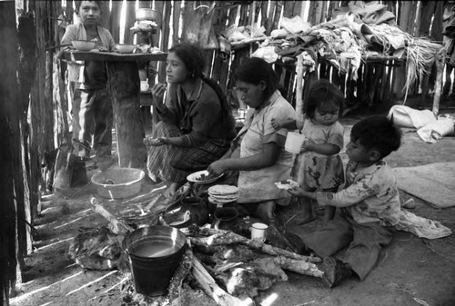 Refugee women and children, Chiapas, 1983