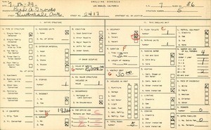WPA household census for 2417 RIVERDALE AVE, Los Angeles