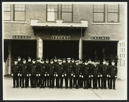 Crew in front of original Station No. 1
