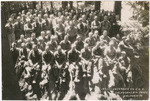 Summer 1934, 100 members of Veterans Co. 1921, C.C.C. on Big Stump