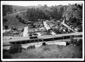 Pacific Electric grade separation over Mission Road after construction, March 6, 1937