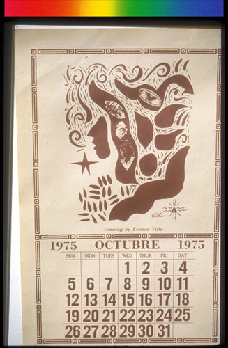 Royal Chicano Air Force Calendario Octubre 1975