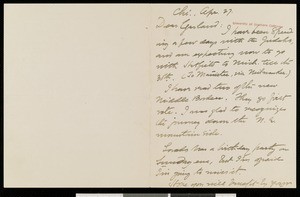 Henry Blake Fuller, letter, 1917-04-27, to Hamlin Garland