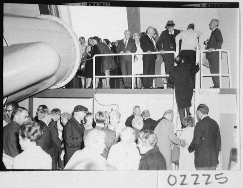 Guests at the dedication of the 60-inch telescope, Palomar Observatory