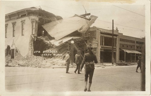 Santa Barbara 1925 Earthquake damage - State Street