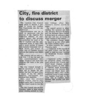 City, fire district to discuss merger