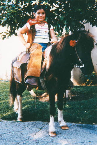 Lorraine Contreras on a pony