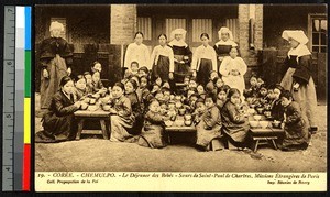 Children's lunch at the mission, Korea, ca.1920-1940