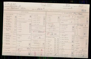 WPA household census for 1909 COTNER, Los Angeles