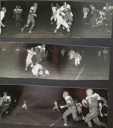 Analy High School football, fall, 1951--Analy vs Petaluma in a night game