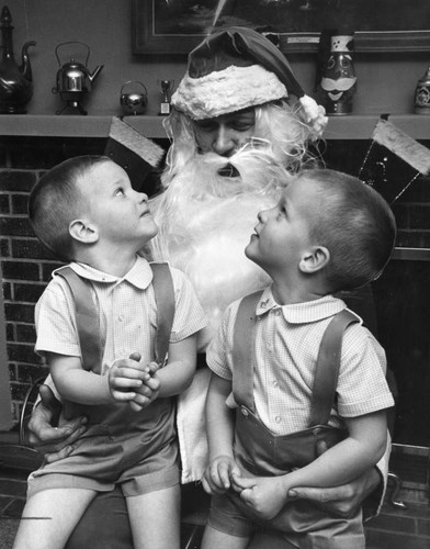Twins, 4, tell Santa what they want for Christmas