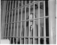 Murder suspect Robert S. James in his jail cell, Los Angeles, 1936