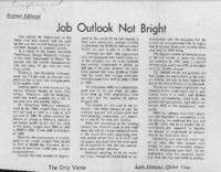 Job outlook not bright