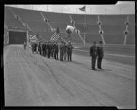 Veterans march in Memorial Day parade at Coliseum, Los Angeles, 1935