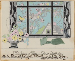 A.E. Flinchpaugh, card, 1933-09, to Hamlin Garland