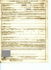 Honorable Discharge Paperwork Completed by Naron, 1947
