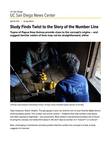 Study Finds Twist to the Story of the Number Line