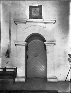 Sacristy door at Mission San Carlos Borromeo, Monterey, ca.1908