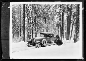Snow scene, Union Oil Co., Southern California, 1931