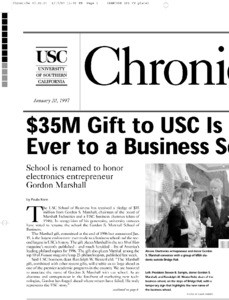 USC chronicle, vol. 16, no. 16 (1997 Jan. 20)