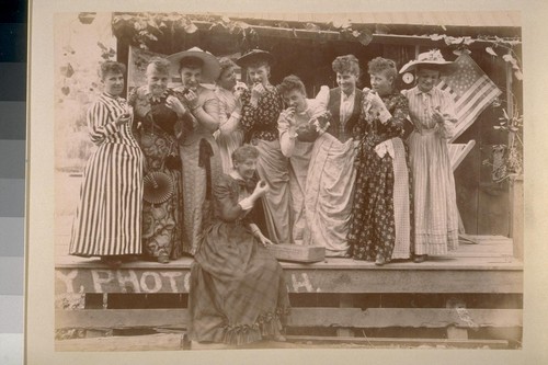 The Solid Ten [women posing on stage]