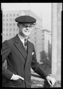 Man wearing cap, Southern California, 1930