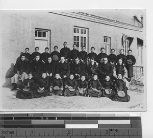 Faculty and students at Fushun, China