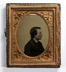 Ambrotype portrait of Luther Burbank at age 15, 1864