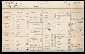 WPA household census for 114 W AVENUE 25, Los Angeles