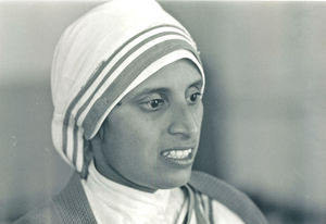 Indian 'Mother Teresa Sister', working at Addis Ababa,1981. (From the Catholic Order "Missionar
