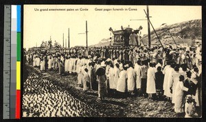Traditional funeral procession, Korea, ca.1920-1940