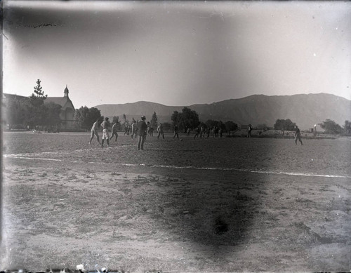 Football game between Pomona College class of 1901 and 1904