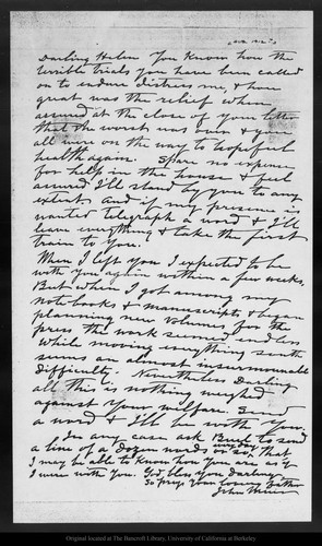 Letter from John Muir to Helen [Muir Funk], [1912 Aug ?]