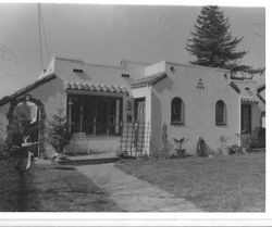 Circa 1925 Spanish Colonial house in the Bonnardel Addition, at 428-32 Bonnardel Avenue, Sebastopol, California, 1993