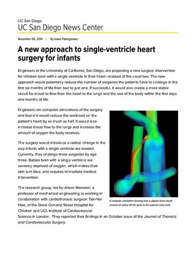 A new approach to single-ventricle heart surgery for infants