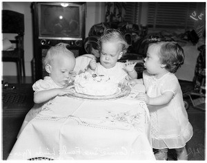 Three incubator babies birthdays, 1951