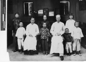 Fr. Choo with relatives and Fr. Hilbert in Soule, China, 1932