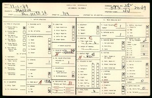 WPA household census for 119 EAST 111TH STREET, Los Angeles County