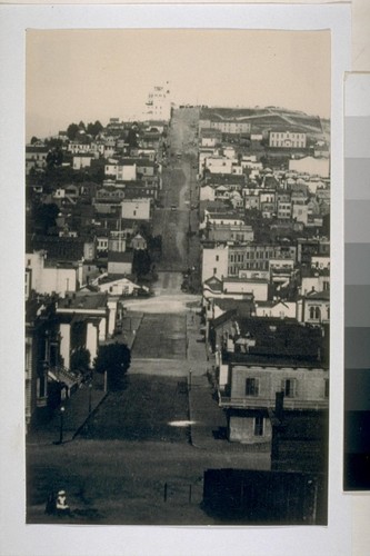 Greenwich Street looking toward Telegraph Hill. Ca. 1883