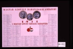 A Magyar-Szovjet Tarsasag falinaptara: 1951