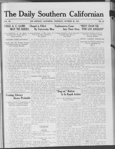 The Daily Southern Californian, Vol. 3, No. 29, October 30, 1913