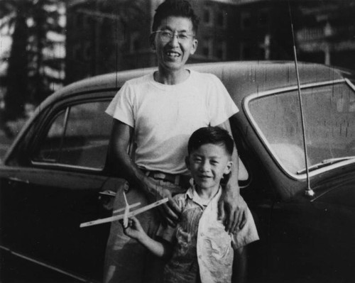 Japanese American father and son