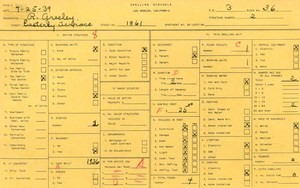 WPA household census for 1861 EASTERLY, Los Angeles
