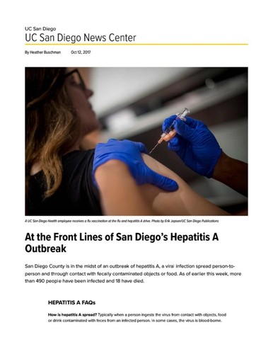 At the Front Lines of San Diego’s Hepatitis A Outbreak