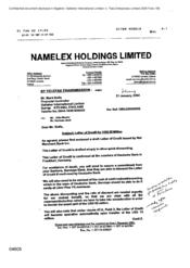 [Letter from Charkes Hadkinson to Mark Rolfe regarding letter of credit for USD 52 million]