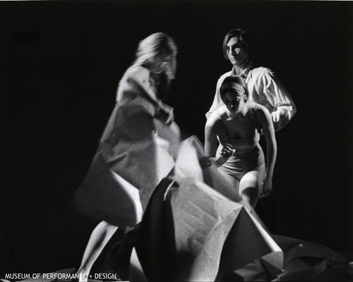 Performers in "Paper Dance" in Halprin's "Parades and Changes"