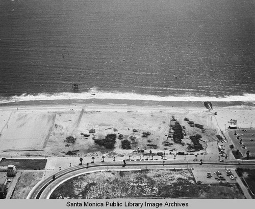 Remains of the Pacific Ocean Park Pier looking west from Santa Monica, June 25, 1975, 2:45 PM