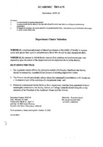 USC Academic Senate resolution 00/01-02, 2000-05-10
