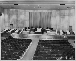 The Board of Supervisors Hearing Room in the new Hall of Administration, 1960