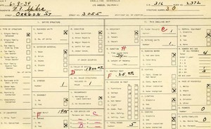 WPA household census for 3055 OREGON, Los Angeles
